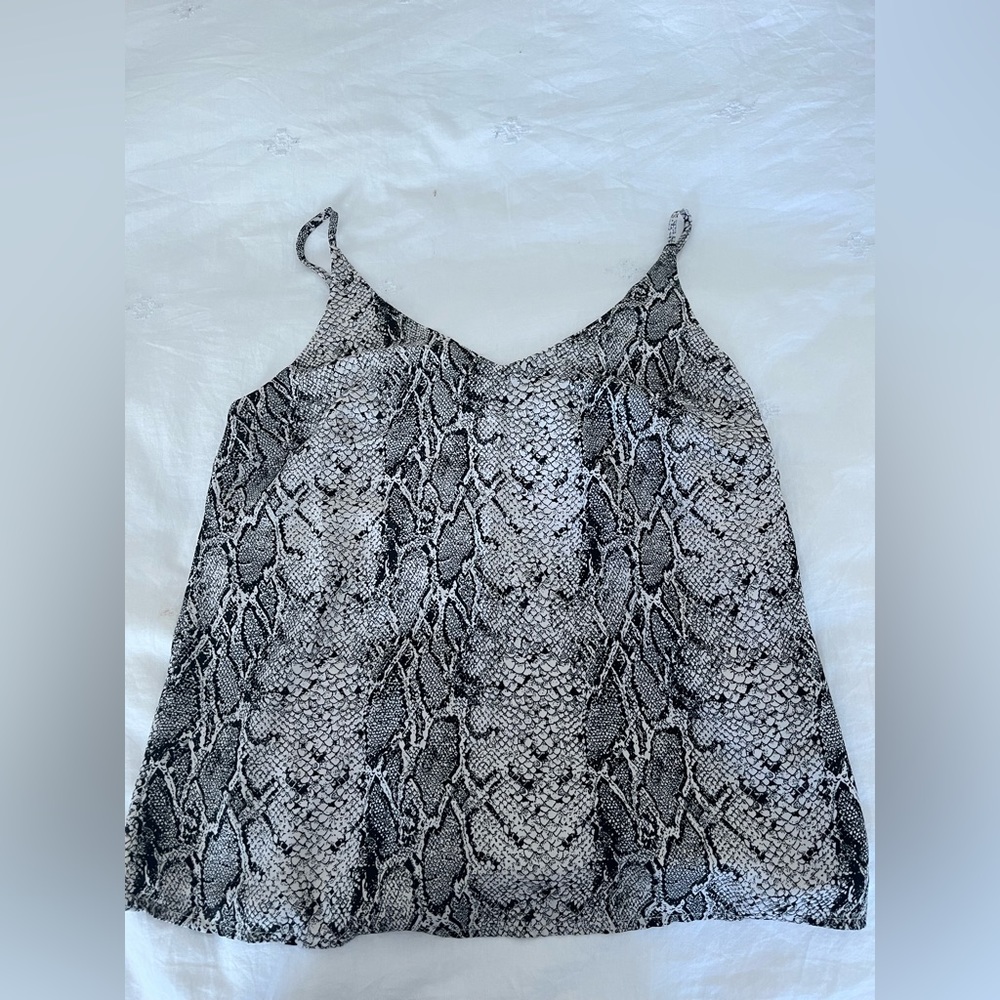 Silky snake skin top